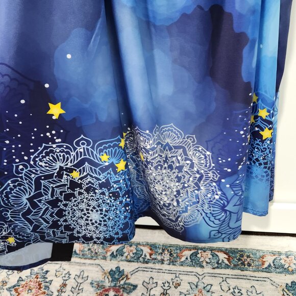 Pixie Lady NEW  WITH TAGS Star and Moon Celestial Blue Details Robe - One Size - Picture 6 of 7